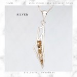 Collier carte de la Palestine en argent