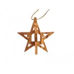 Etoile en bois d'olivier