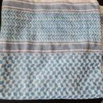 Keffieh palestinien Original bleu clair