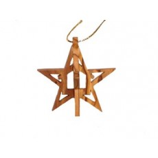 Etoile en bois d'olivier
